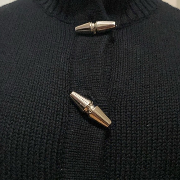 Ralph Lauren Toggle Button Knit Sweater Pullover Womens M Black Preppy old money - Picture 4 of 11